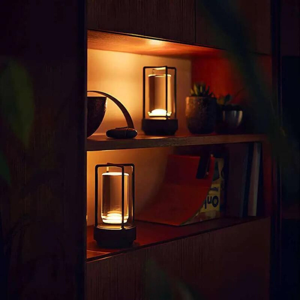 Tischlampe mit Batterie | Moderne LED-Tischlampe | Laternenlampe | NordicLight