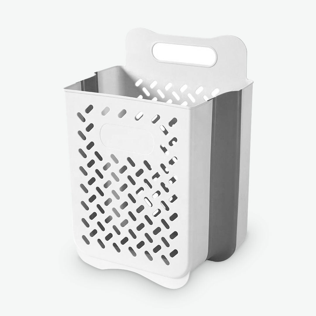 Wandmontierter Wäschekorb - Faltbares Design - Mesh-Bau