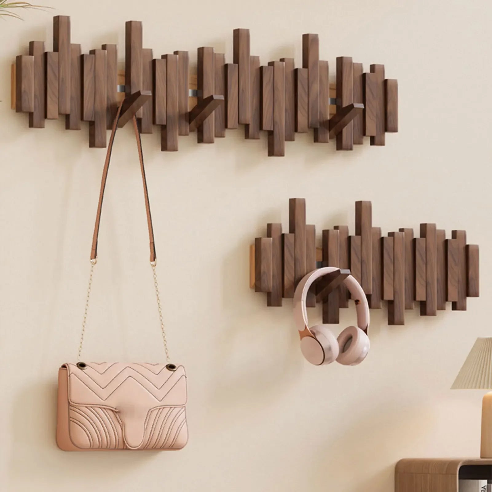 WoodFlex - Stilvolle Holzgarderobe mit flexiblen Magnethaken